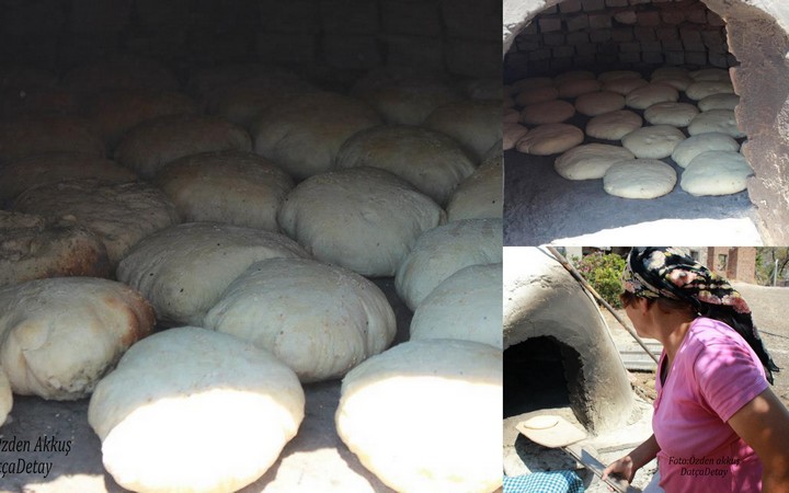 Köy fırınında pişen ekmekler