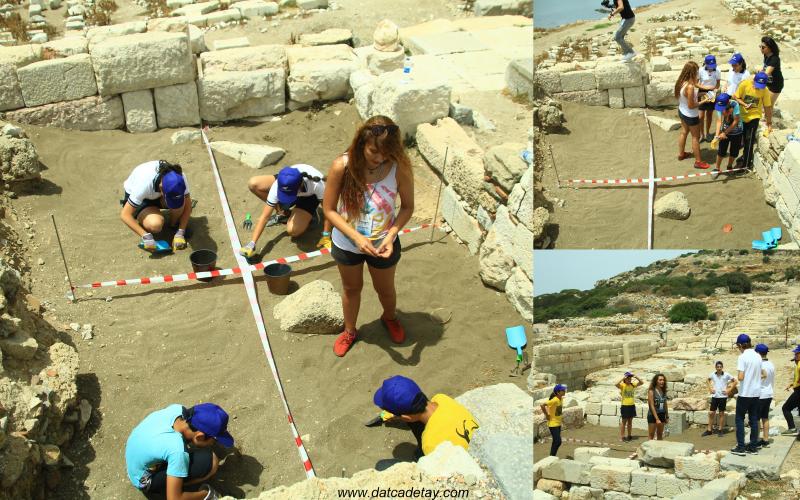 çocuk arkeologlar knidos'ta kazı yaptı