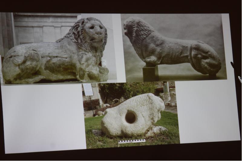 knidos'ta bulunmuş aslan heykelleri